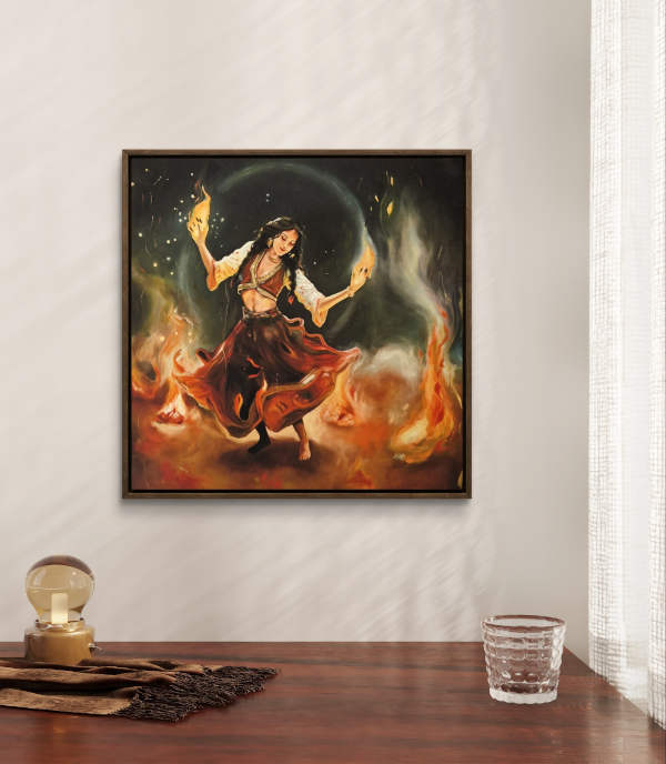 Fine Art Print auf Keilrahmen "Tanz der Verzauberung", 40 x 40 cm – Bild 6